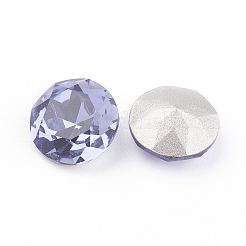 Cabochon in vetro con strass in vetro placcato oro e schiena a punta&nbsp;RGLA-J012-8mm-539