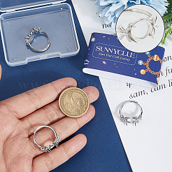 4шт регулируемые латунные кольца для пальцев компоненты&nbsp;KK-SC0007-01