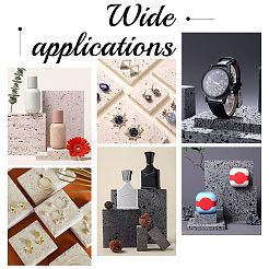 Прямоугольные натуральные пористые мраморные украшения&nbsp;DJEW-WH0015-49A