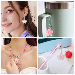 30шт 6 цвета прозрачные подвески из смолы&nbsp;RESI-TA0004-74