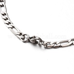 Ensembles de bijoux en acier inoxydable 304 résistant au ternissement avec chaînes Figaro&nbsp;SJEW-O030-01