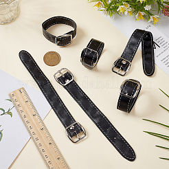 Ремни из черной искусственной кожи с пряжками&nbsp;PURS-WH0009-002P