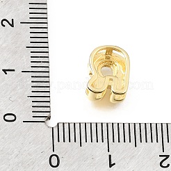 Barrettes d'espacement initiales en laiton micro-pavé de zircone cubique transparente&nbsp;KK-E802-34G-R