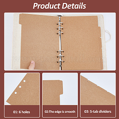 6 комплект 2-х цветных разделителей для бумаги формата А4/А5&nbsp;DIY-FH0007-64B