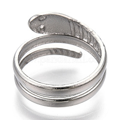 Кольца-змейки из нержавеющей стали марки 304&nbsp;LS-RJEW-N038-114P