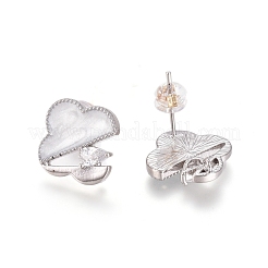 Серьги-гвоздики из настоящего латуни&nbsp;KK-L180-117B