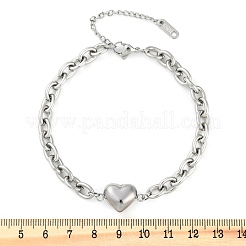 Браслеты из цепочек из нержавеющей стали 304 для женщин&nbsp;LS-BJEW-M051-01P