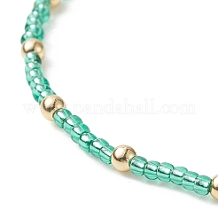 7 pièces 7 bracelets extensibles en perles de verre de couleur pour femmes&nbsp;BJEW-JB09191
