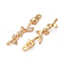 Латунные микропаве прозрачные подвески с фианитом&nbsp;KK-Z112-43G