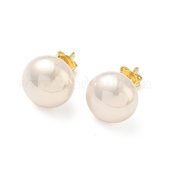 Ohrstecker aus Messing und ABS-Kunststoff mit Imitationsperlen für Damen&nbsp;PL-CBA760A-14A-G02