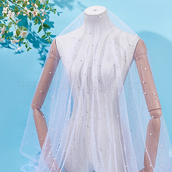 Tessuto in pizzo di poliestere&nbsp;DIY-WH0504-380B