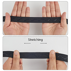 2 стиль плоские нескользящие прозрачные силиконовые полиэстеровые резинки&nbsp;SRIB-GF0001-49A