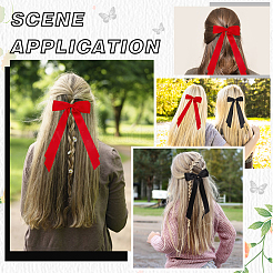 Große Haarspangen aus Polyester mit Krokodilklemmen&nbsp;AJEW-CP0008-42B-03