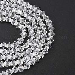 Chapelets de perles en verre bicone d'imitation de cristal autrichien&nbsp;LS-GLAA-F029-4x4mm-13