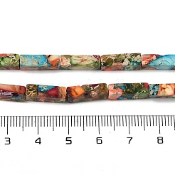 Hebras de cuentas de jaspe imperial sintéticas teñidas&nbsp;G-H087-G01-01-1