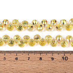 Прозрачные стеклянные бусины гальваническим пряди&nbsp;EGLA-F152A-FR01-01