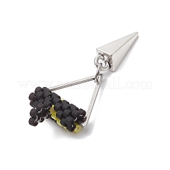 Подвески-глаза из бисера в форме цилиндра&nbsp;PALLOY-MZ00650-02