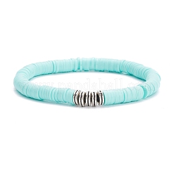 Set di bracciali elastici fatti a mano in argilla polimerica con perline heishi&nbsp;BJEW-JB07390