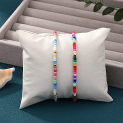 Braccialetti con semi di vetro e ottone&nbsp;BJEW-SW00155