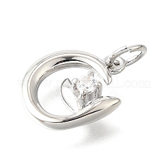 Латунные микро проложить кубического циркония подвески&nbsp;KK-V007-23P