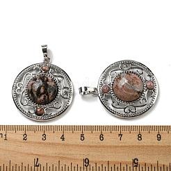 Природные подвески родонит&nbsp;G-Q158-03B