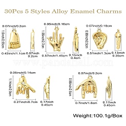 30шт 5 стиля подвески из сплава со стразами&nbsp;FIND-CJ0002-42