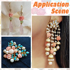 100 шт. 5-х цветные резные бусины из синтетического коралла&nbsp;CORA-SP0001-14