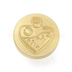 Cabeza de sello de latón con sello de cera&nbsp;AJEW-G056-01S