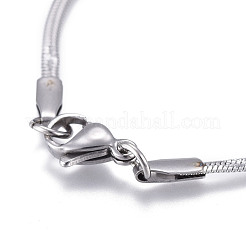Collane a catena piatta in acciaio inossidabile 304 anti-ossidazione&nbsp;X-NJEW-F277-02B-P