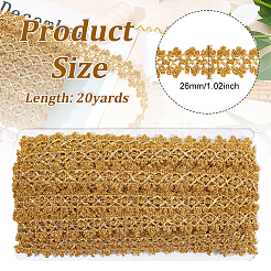 Филигранная кружевная отделка из полиэстера&nbsp;OCOR-WH0074-96A