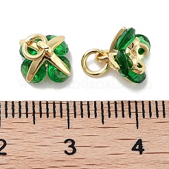 Adornos de latón micropavé de circonia cúbica&nbsp;KK-C051-14G-01