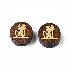 Perline di legno naturale non tinte&nbsp;WOOD-N013-028