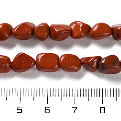 Los abalorios rojos jaspe hebras naturales&nbsp;LS-G-P497-01C-54