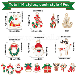 56pcs 14 colgantes de esmalte de aleación de estilo&nbsp;ENAM-SC0003-57