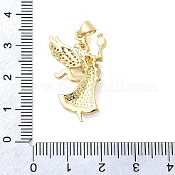 Латунные микропаве прозрачные подвески с фианитом&nbsp;KK-Z150-22G-01