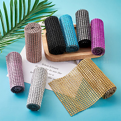 Пластиковый 24 ряд горный хрусталь сетка рулон&nbsp;AJEW-TA0001-09