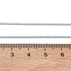 10 unidad de collar de cadena tipo caja de acero inoxidable 304 de 1 mm&nbsp;NJEW-G203-07P