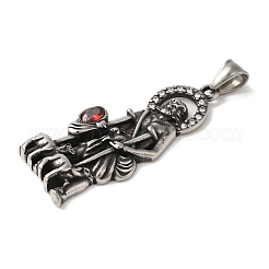 Подвески из нержавеющей стали 304 и стеклянных страз&nbsp;STAS-B073-03AS