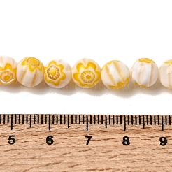 Chapelets de perles rondes de millefiori en verre&nbsp;LK-P002-25