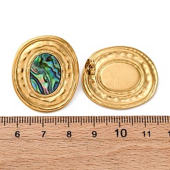 Серьги-гвоздики из натуральной ракушки пауа из нержавеющей стали 304&nbsp;EJEW-Z103-07G