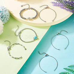 7 шт. 7 стиля из нержавеющей стали для самостоятельного изготовления браслета&nbsp;AJEW-TA00031