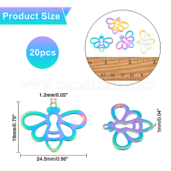 20 шт. ионное покрытие (IP) 201 подвески из нержавеющей стали&nbsp;STAS-DC0007-10