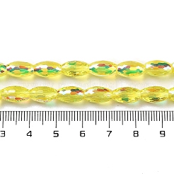 Прозрачные гальванические бусины с цветным покрытием ab&nbsp;EGLA-H104-05A