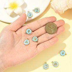 8 pz 8 stili di pendenti in acciaio inossidabile 304 con animali marini&nbsp;STAS-FS0002-13