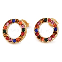 Серьги-гвоздики из нержавеющей стали 304 с вакуумным покрытием PVD&nbsp;EJEW-C099-09-01