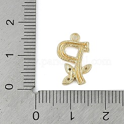 Connettori con lettere in strass di cristallo in ottone&nbsp;KK-S395-06G-P