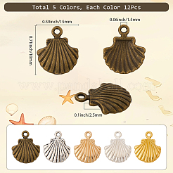 60 шт. 5 цвета подвески из сплава в тибетском стиле&nbsp;FIND-SC0016-88