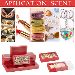 Складные ящики для бумаги с прозрачной пластиковой крышкой&nbsp;CON-WH0095-68A-02