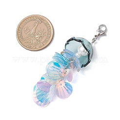 3 шт. подвески из ракушек медуз с жемчугом&nbsp;HJEW-TA00435