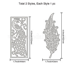 Plantillas de troqueles de corte de acero al carbono de estilo 2pcs 2&nbsp;DIY-DM0002-54